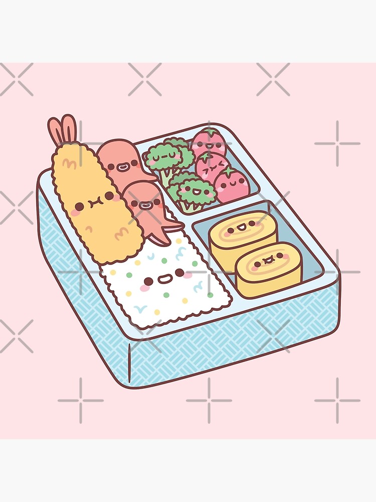 Japanese Kawaii Bento Box | Art Board Print