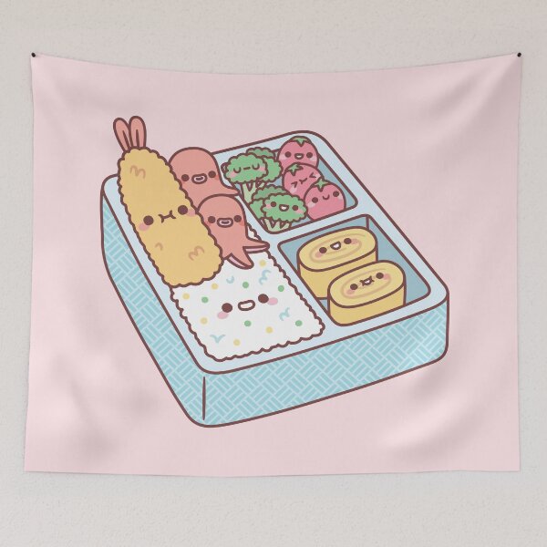Item preview, Kawaii Japanese Bento Box Tempura Prawn designed and sold by rustydoodle.