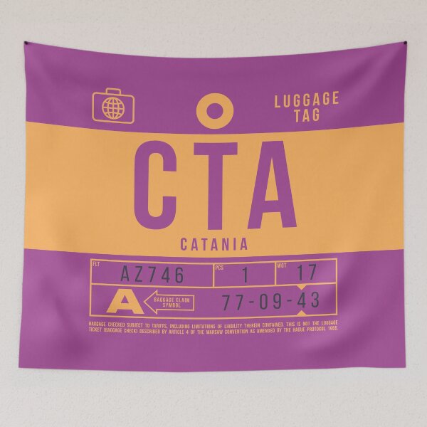 Aperçu de l'œuvre Luggage Tag B - CTA Catania Italy créée et vendue par VoodooCircus.