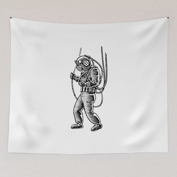 Item preview, Deep sea diver drawing designed and sold by LeoLabs.