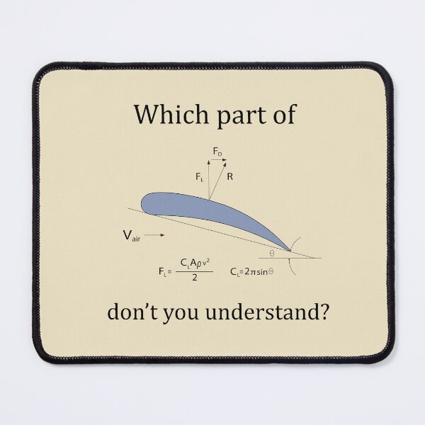 Item preview, Which part of LIFT EQUATION don't you understand? - PILOTS & AEROSPACE & AERONAUTICAL ENGINEERS BEING FUNNY, simple black typography pilot meme on white and beige background designed and sold by Kristina M.