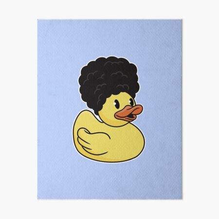 "Rubber duck with curls" Art Board Print by DerSenat | Redbubble