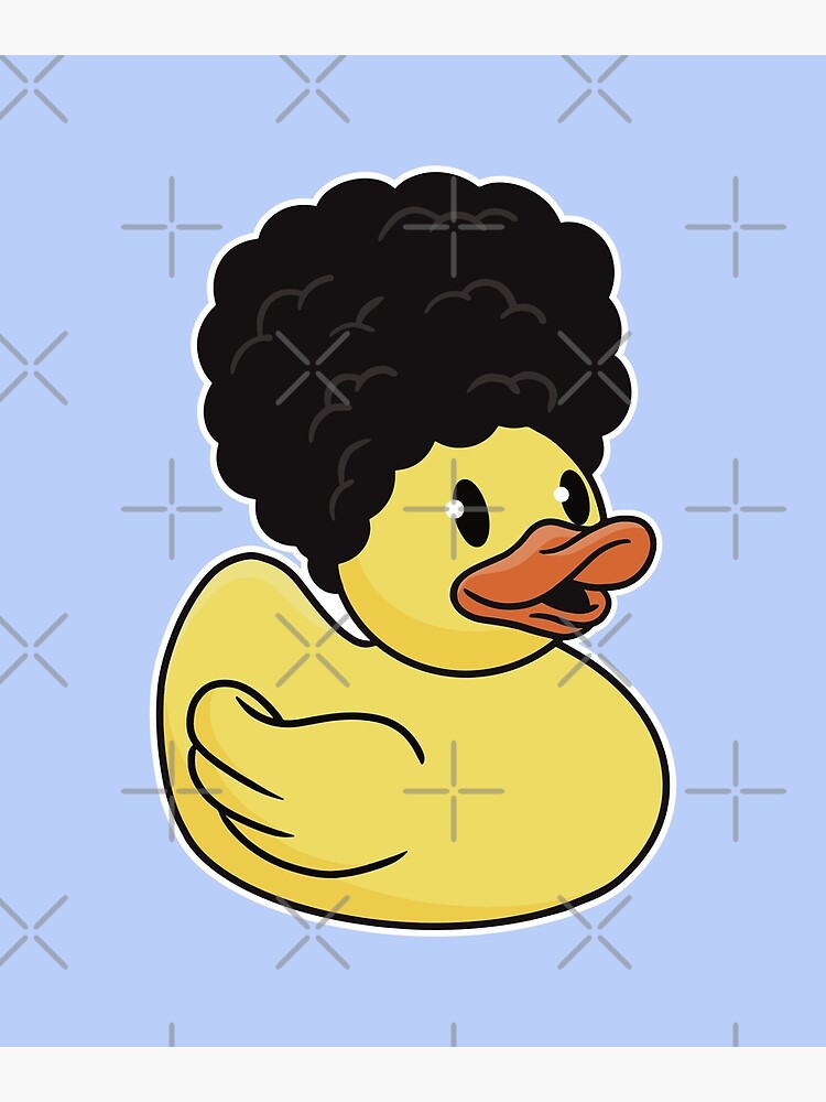 "Rubber duck with curls" Poster for Sale by DerSenat | Redbubble