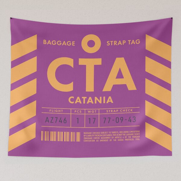 Aperçu de l'œuvre Luggage Tag D - CTA Catania Italy créée et vendue par VoodooCircus.