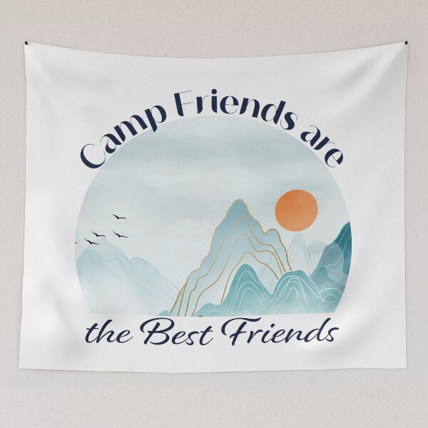 Item preview, Camp Friends are the Best Friends - Light Blue Mountains designed and sold by Unaiza Khalid.