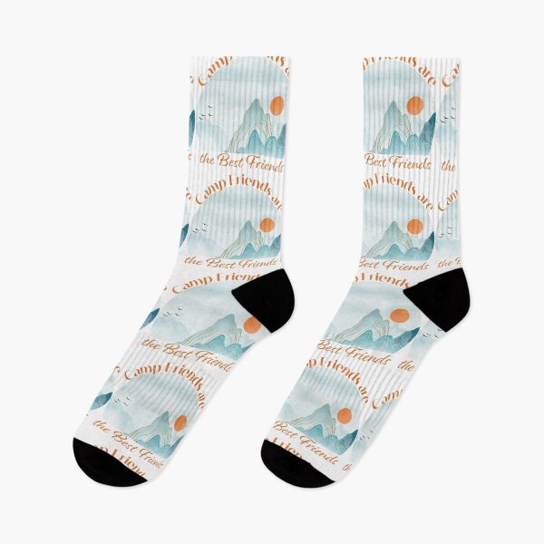 Item preview, Camp Friends are the Best Friends - Orange Mountains designed and sold by Unaiza Khalid.