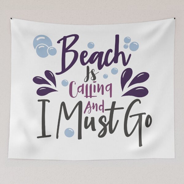 Item preview, Beach is calling & I must go - Purple designed and sold by Unaiza Khalid.