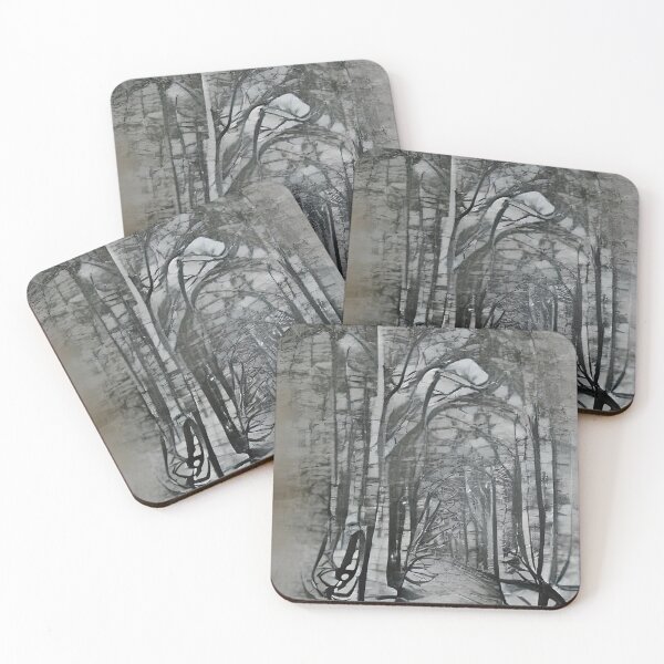 Item preview, Sketchy Forest Trail Abstract Creepy Art designed and sold by CreepyKaleidopi.