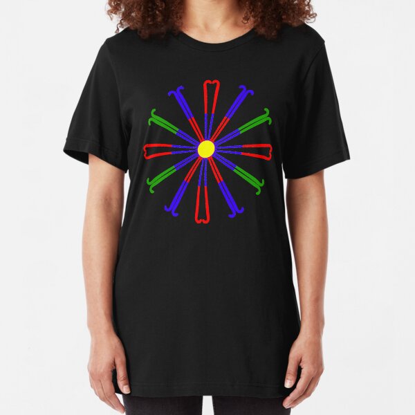 Field Hockey Stick Design Slim Fit T-Shirt