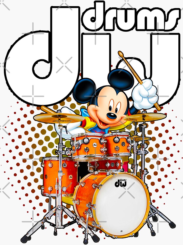 "MOUSE DRUMMER DW DRUMS" Sticker for Sale by TEEjDESIGN Redbubble