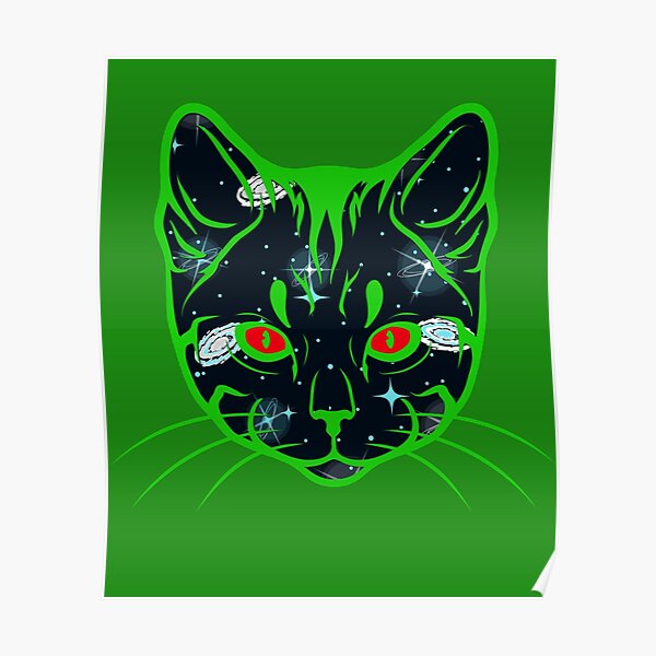 "Space Cat" Poster for Sale by besuryex3m Redbubble