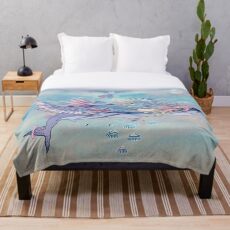 Journeying Spirit (Shark) Throw Blanket