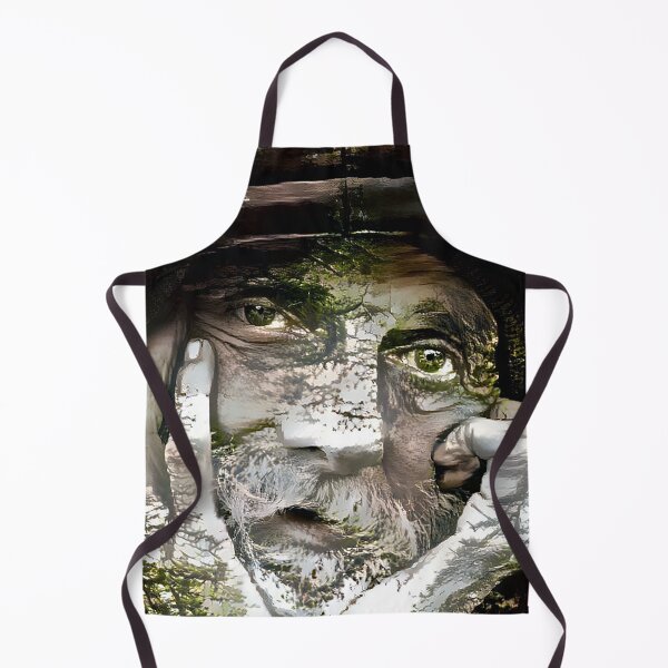 Item preview, Old man as part of nature - artistic illustration design designed and sold by Habatour Creations Exclusive Digital Art Products.