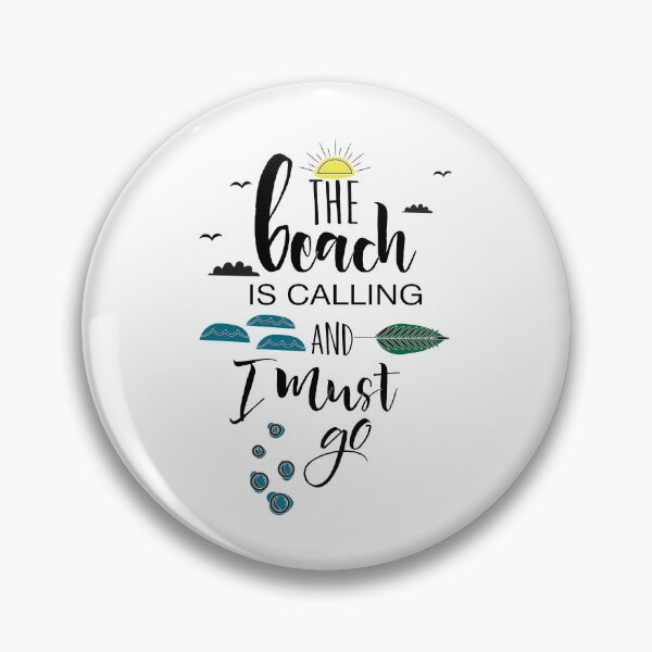 Item preview, Beach is calling & I must go - Black white designed and sold by Unaiza Khalid.