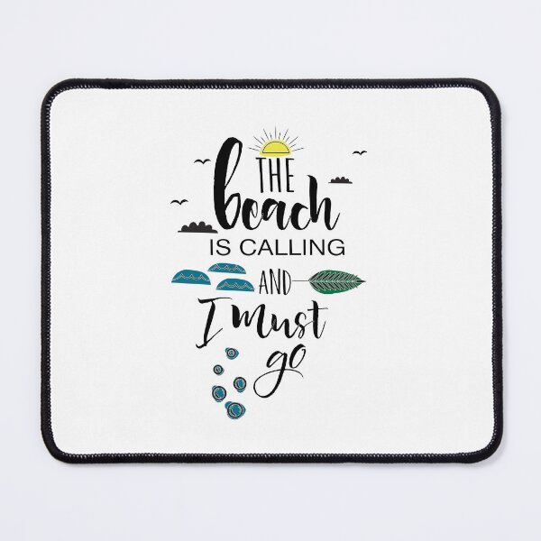 Item preview, Beach is calling & I must go - Black white designed and sold by Unaiza Khalid.