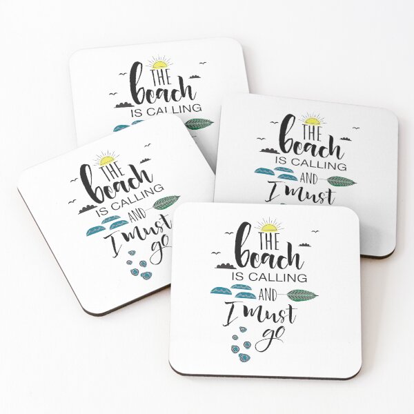 Item preview, Beach is calling & I must go - Black white designed and sold by Unaiza Khalid.
