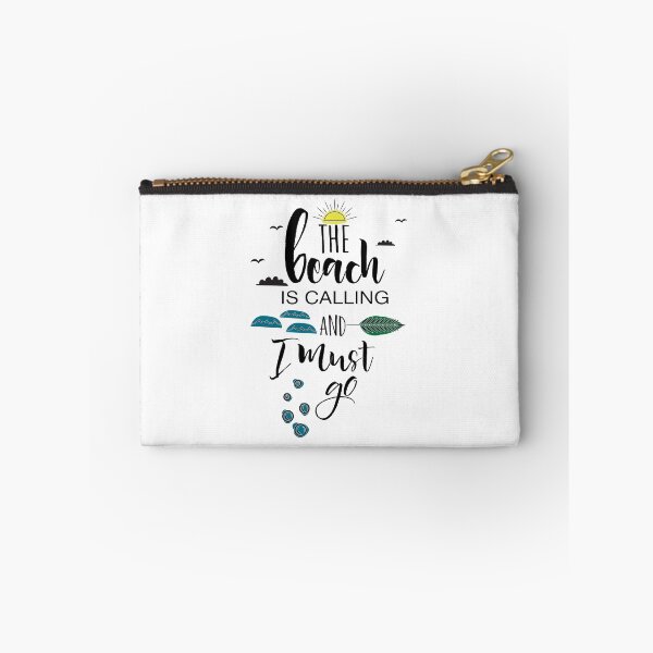 Item preview, Beach is calling & I must go - Black white designed and sold by Unaiza Khalid.