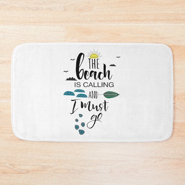 Item preview, Beach is calling & I must go - Black white designed and sold by Unaiza Khalid.