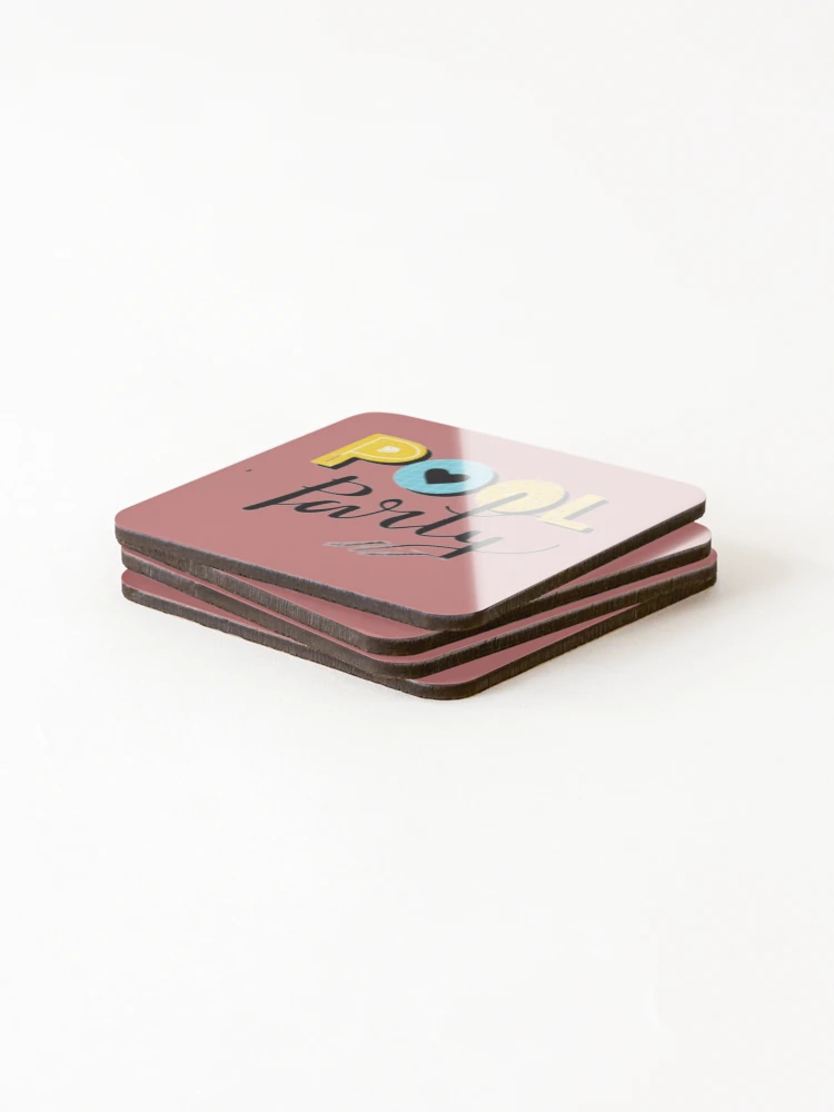 Thumbnail 4 of 5, Coasters (Set of 4), Pool party designed and sold by RubyCollection.