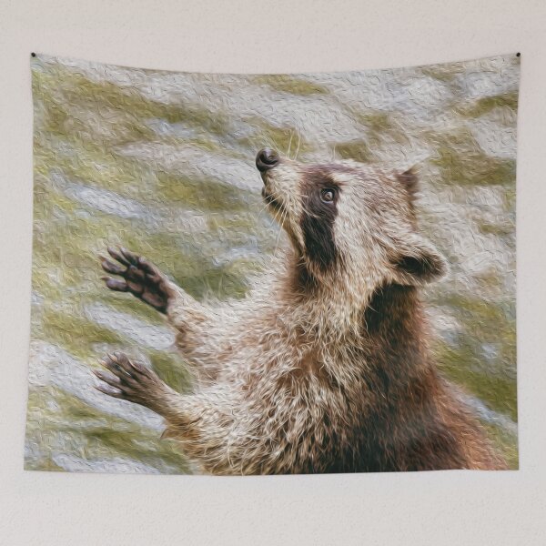 Item preview, Cute Racoon Begging for food designed and sold by friendlyfauna.