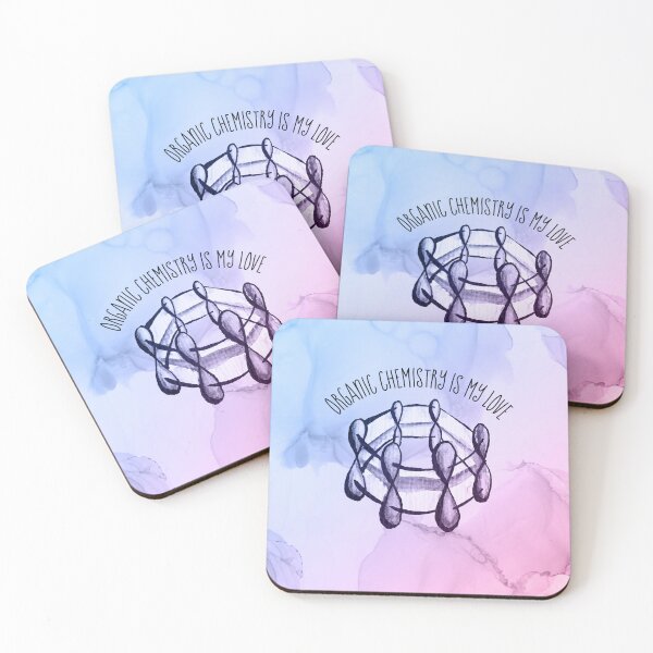 Item preview, Organic Chemistry Is My Love Watercolor Benzene Molecule designed and sold by Boriana Giormova.