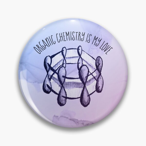 Item preview, Organic Chemistry Is My Love Watercolor Benzene Molecule designed and sold by Boriana Giormova.