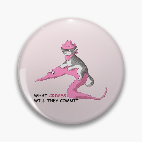 Item preview, cowboy cat and worm (pink) designed and sold by papercreatyre.