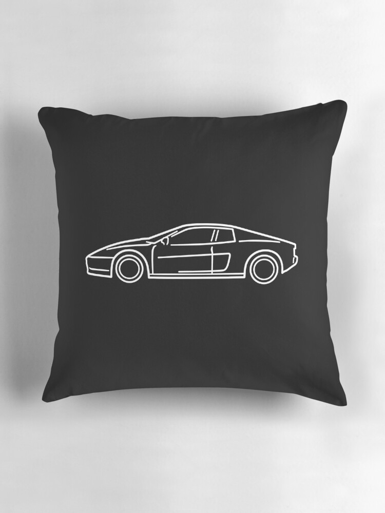 Aperçu 3 sur 4. Coussin avec l'œuvre Ferrari 512 TR créée et vendue par AutoClub.