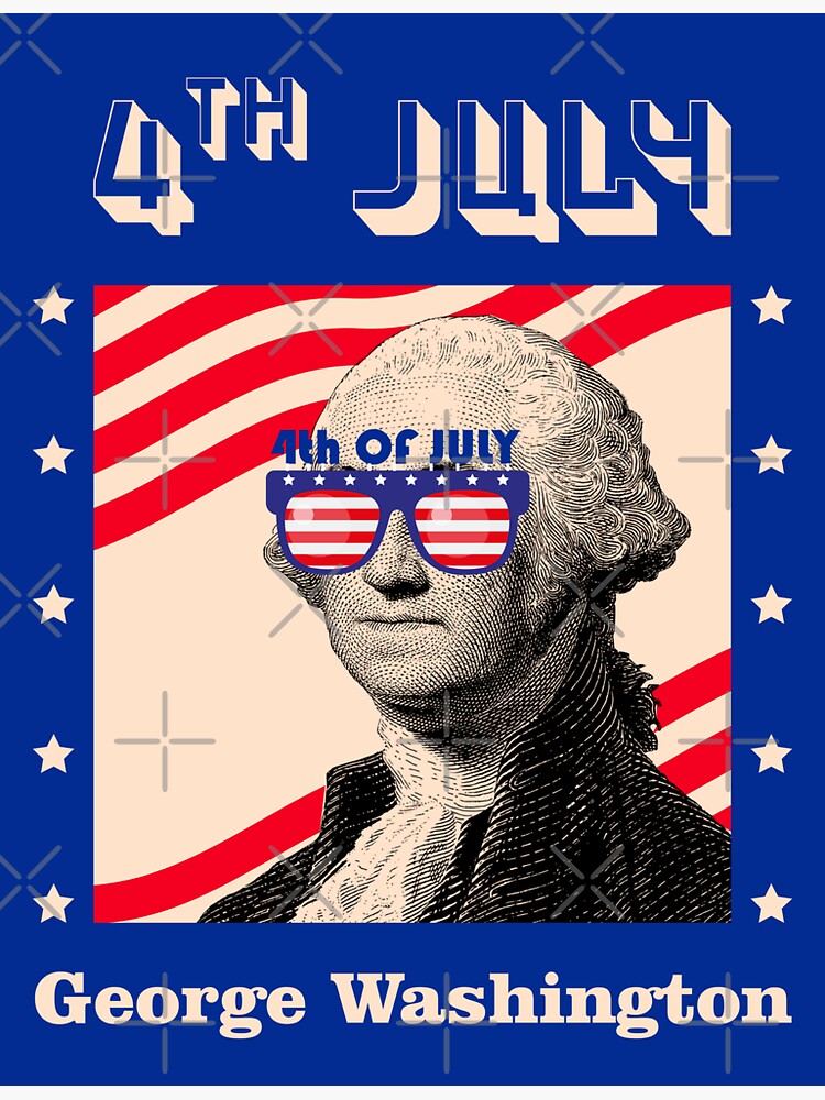 GEORGE WASHINGTON MAKE AMERICA - 4th Of July - Sticker