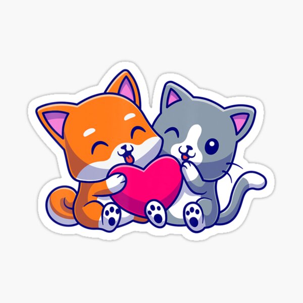 Cute Cat For Kitten Lovers Colorful Art Kitty Sticker For Sale By Duychilllll Redbubble 2205