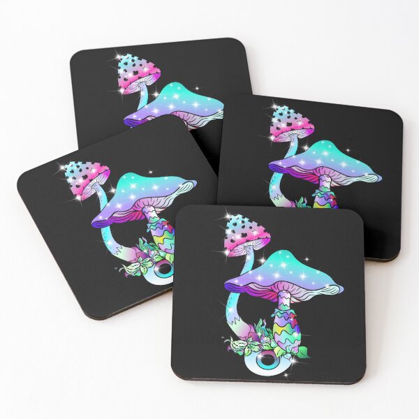 Artikelvorschau, Neon Zauber Pilze mit Auge Fantasy Psychedelic entworfen und verkauft von Ascooepics.
