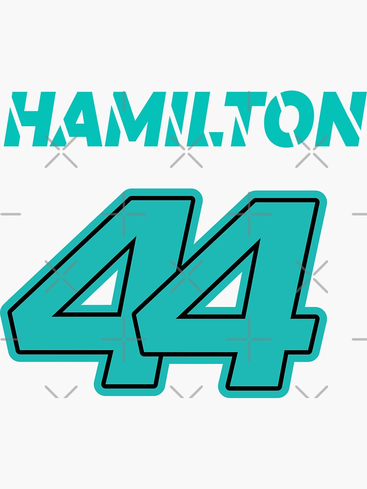 "Sir Lewis Hamilton 44" Sticker For Sale By Demhan | Redbubble