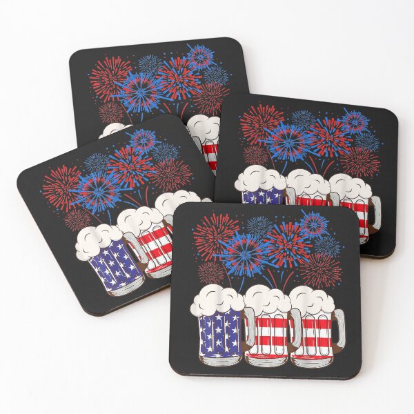 Item preview, Beer American Flag 4th of July For Men Women Merica USA T-Shirt designed and sold by Anthony-Wilson.