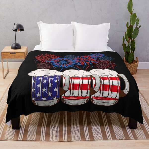 Item preview, Beer American Flag 4th of July For Men Women Merica USA T-Shirt designed and sold by Anthony-Wilson.