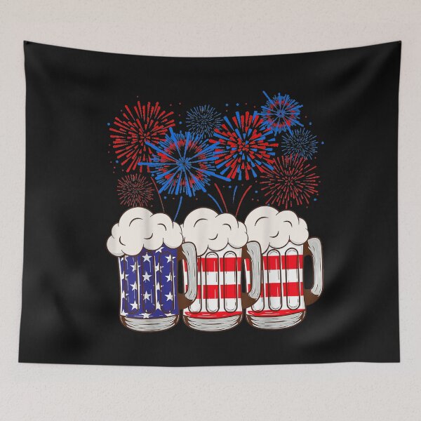 Item preview, Beer American Flag 4th of July For Men Women Merica USA T-Shirt designed and sold by Anthony-Wilson.