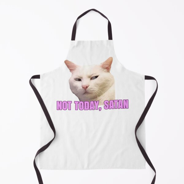 Item preview, Not Today, Satan - Funny Cat Meme designed and sold by Milko ⭐⭐⭐⭐⭐.