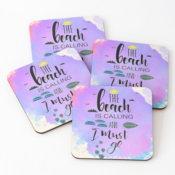 Item preview, Beach is calling & I must go - Purple designed and sold by Unaiza Khalid.