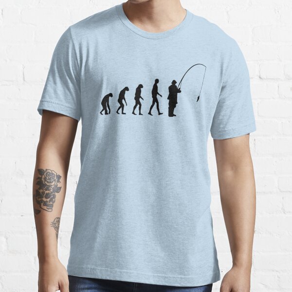 Human Evolution Fishing Fish Fisher Kids T-Shirt for Sale by