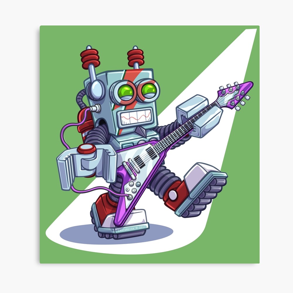 Rock-n-Roll-Bot 9000, Robot" for Sale by CraigWoida |