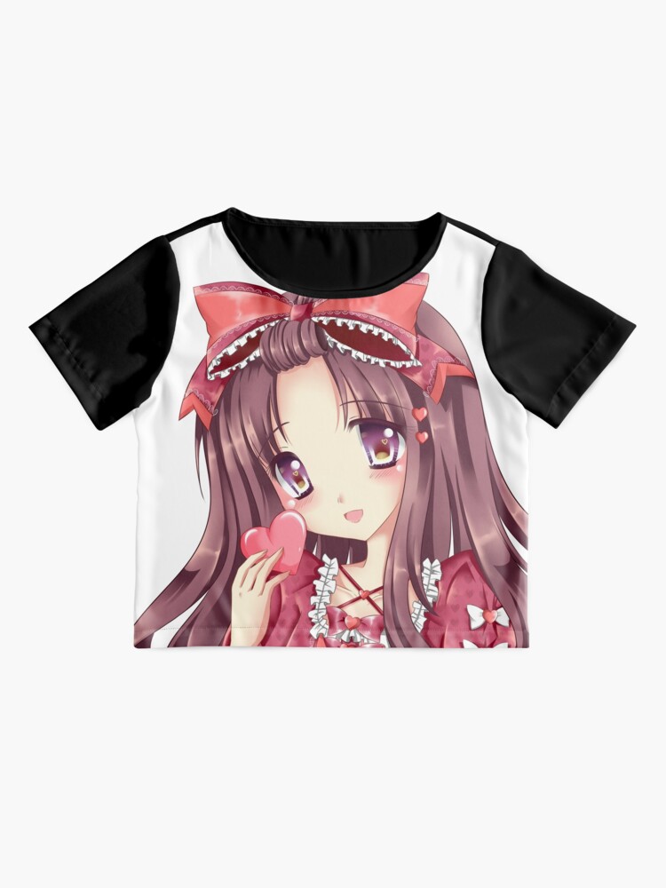 Cute Lolita Anime Manga Girl Kawaii Valentine Graphic T-Shirt for