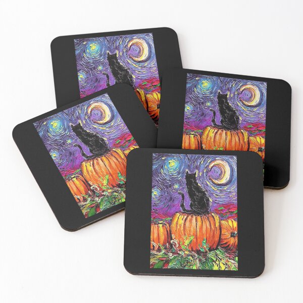 Item preview, CAT STARRY NIGHT ART black cat lover halloween designed and sold by Alexanderhishop.