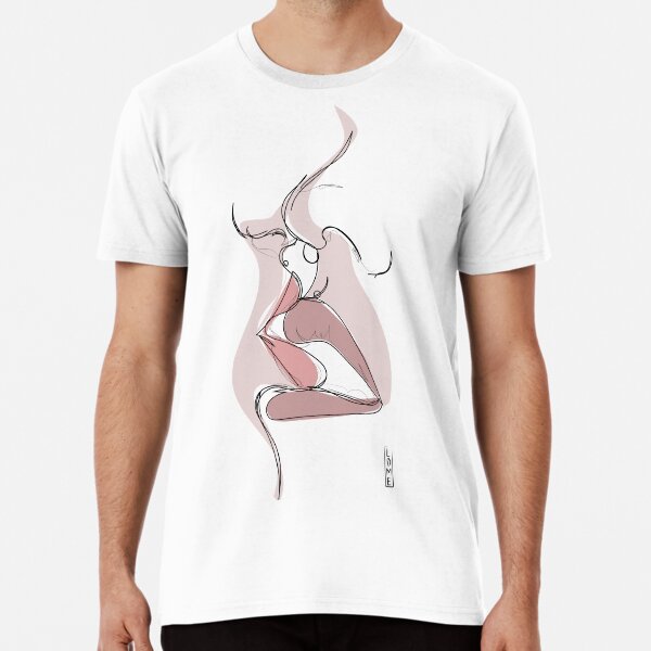 FRENCH KISS - LGBTQIA+ illustration Premium T-Shirt