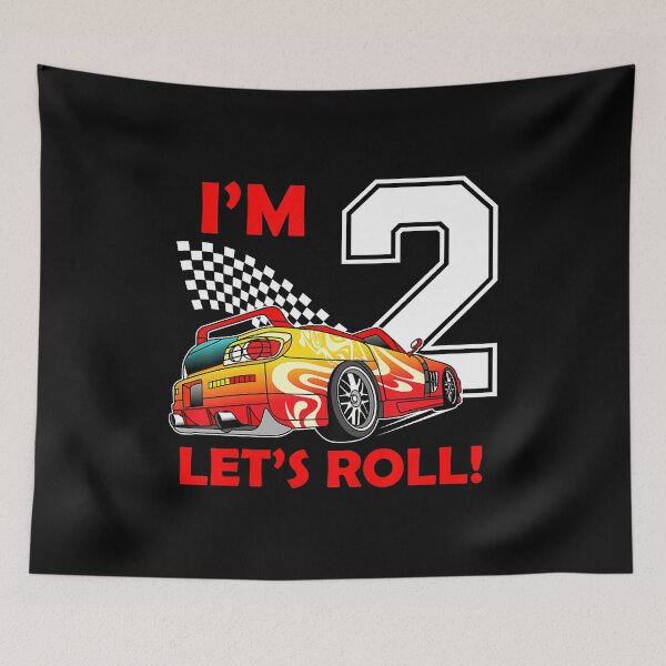 Item preview, I'm 2 Let's Roll Race Car 2nd Birthday 2 Boy Toddler BDay Racing Car Driver designed and sold by MalloWilli.