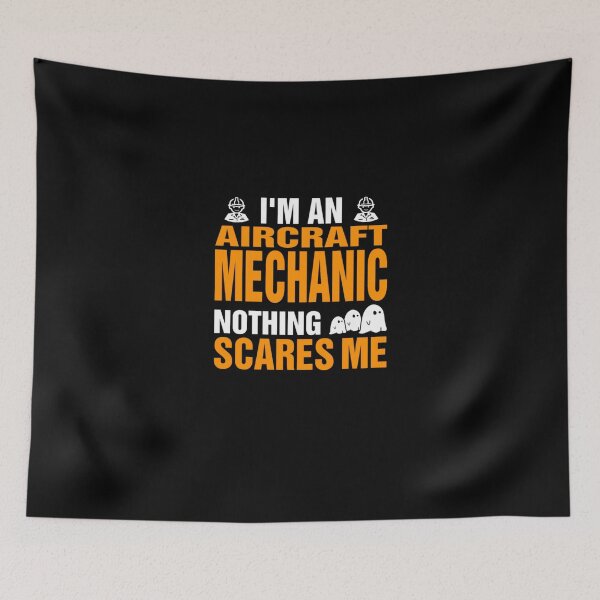 Item preview, Aircraft Mechanic Nothing Scares Me Halloween Tees  designed and sold by aryagiri.
