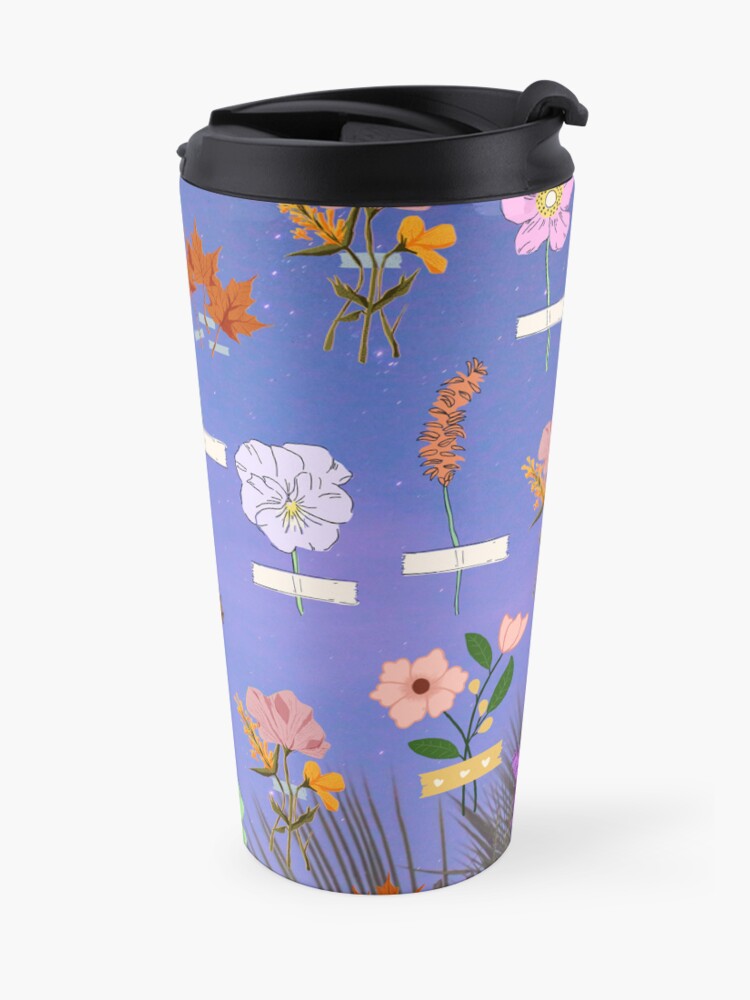 Alternate view of Taped flowers Travel Mug