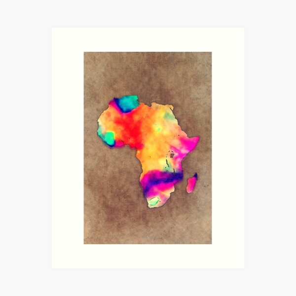 Africa map #africa Art Print