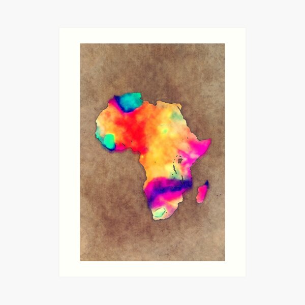 Africa map #africa Art Print
