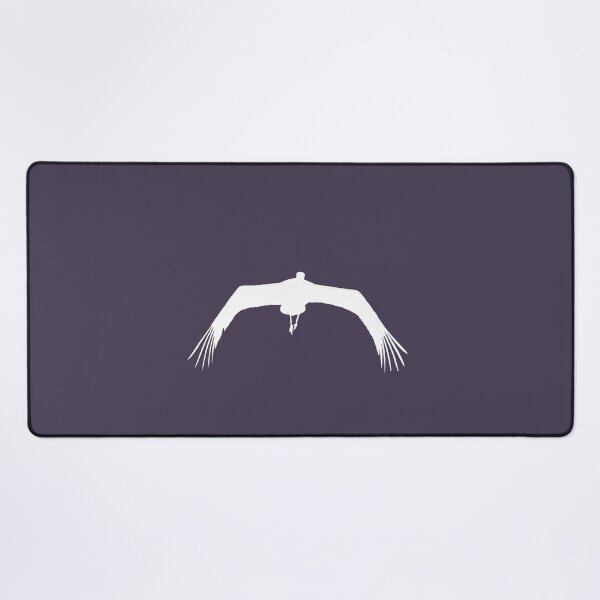 Item preview, White Stork Bird Wings Flapping White Silhouette designed and sold by taiche.
