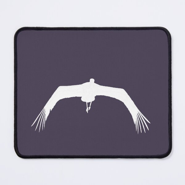 Item preview, White Stork Bird Wings Flapping White Silhouette designed and sold by taiche.