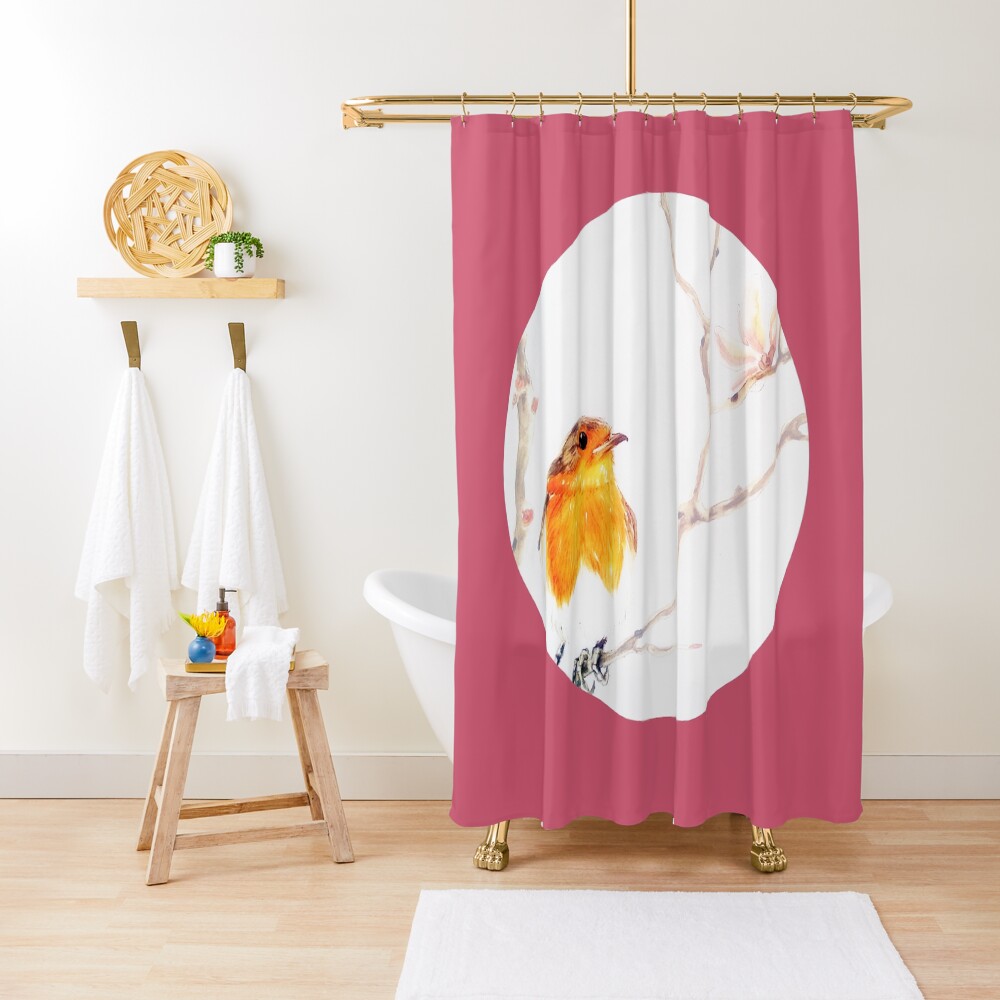 Aquarelle bird Shower Curtain